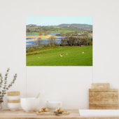 Schapen en de overstroomde rivier de Exe Poster (Keuken)