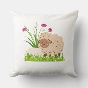 Schapen en gras gezellig Sierkussen
