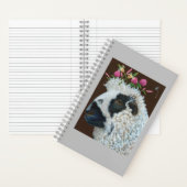 Schapen en lammeren met weidelementen petten notit notitieboek (Binnen)