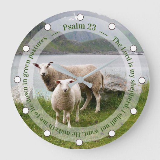 Schapen en lammeren van Psalm 23 Grote Klok (Voorkant)