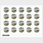 Schapen en lammeren van Psalm 23 Ronde Sticker (Vel)