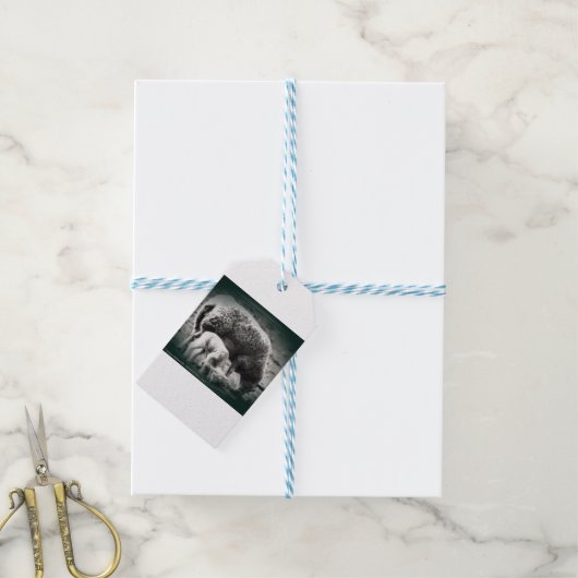 Schapen- en lamsmono-afbeelding cadeaulabel (Met Touw)