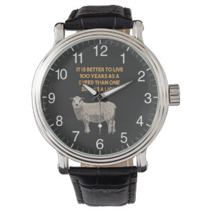 Schapen- en leeuwenkwartaal horloge