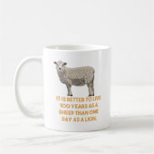 Schapen- en leeuwenkwartaal koffiemok (Links)