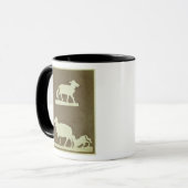 Schapen en schapen met lammeren mok (Voorkant links)