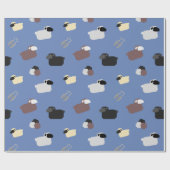 Schapen en scharen cadeaupapier (Vlak)