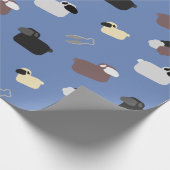 Schapen en scharen cadeaupapier (Hoek)