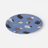 Schapen en scharen papieren bordje (Gekanteld)