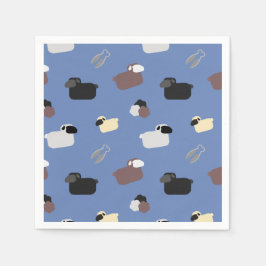 Schapen en scharen servet