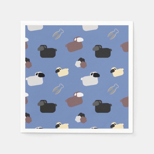 Schapen en scharen servet (Voorkant)