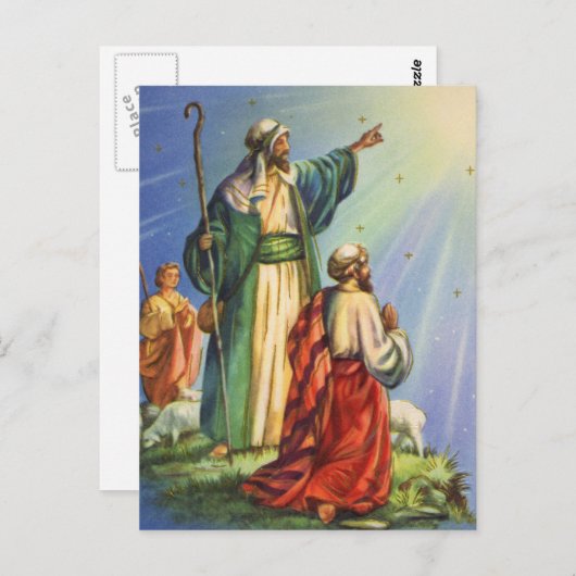 Schapen en Star Briefkaart (Voorkant / Achterkant)