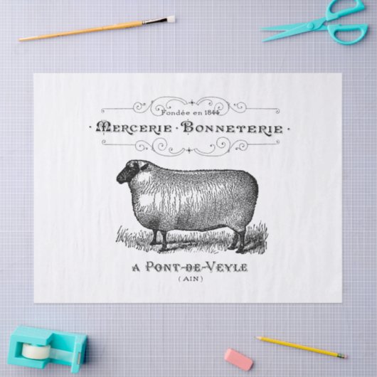 schapen en weefsels tissuepapier (Craft)