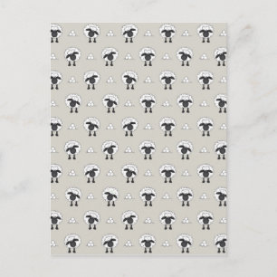Schapen en wol briefkaart