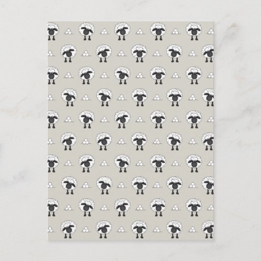 Schapen en wol briefkaart (Voorkant)