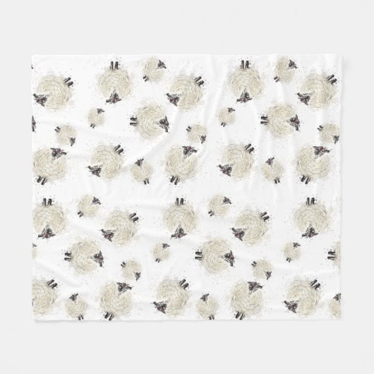  schapen fleece deken (Voorkant (Horizontaal))
