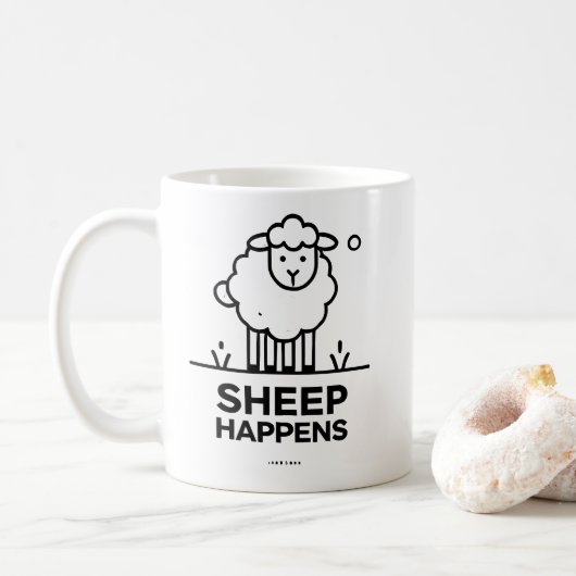 SCHAPEN GEBEUREN Grappig Classic Koffie Mok Gift (Met donut)