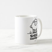 SCHAPEN GEBEUREN Grappig Classic Koffie Mok Gift (Voorkant rechts)