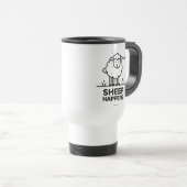 SCHAPEN GEBEUREN Grappig Schaap Reizen Mug Gift Reisbeker (Voorkant rechts)