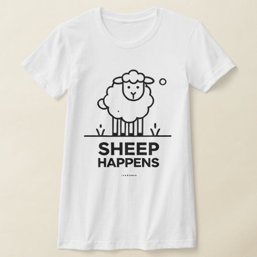 SCHAPEN GEBEUREN Grappig Slim Fit Vrouwen T-Shirt (Laagn)