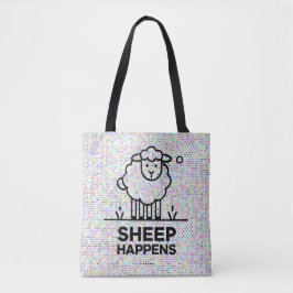 SCHAPEN GEBEUREN Grappige All-Over-Print Canvas ta Tote Bag
