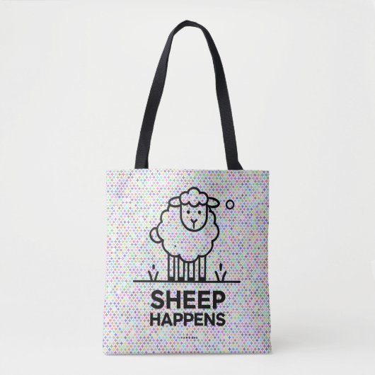 SCHAPEN GEBEUREN Grappige All-Over-Print Canvas ta Tote Bag (Voorkant)