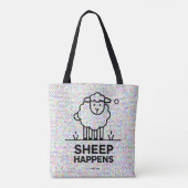 SCHAPEN GEBEUREN Grappige All-Over-Print Canvas ta Tote Bag (Achterkant)