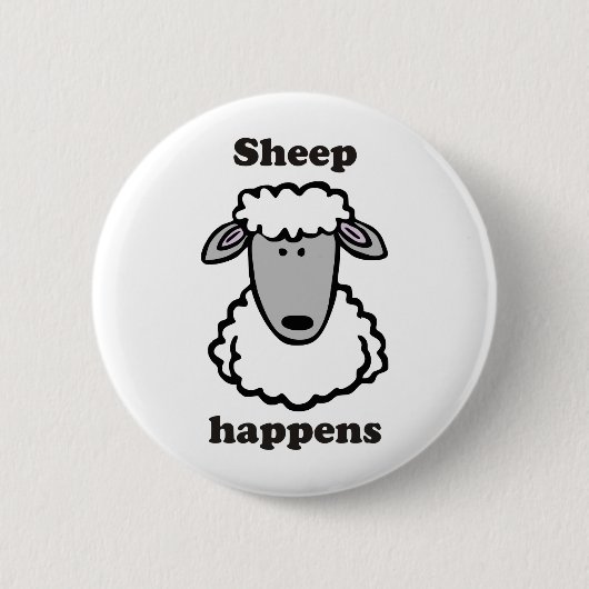 Schapen gebeuren ronde button 5,7 cm (Voorkant)