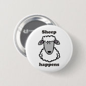 Schapen gebeuren ronde button 5,7 cm (Voorkant /achterkant)