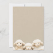 Schapen Genderneutrale uitnodiging voor Baby showe (Achterkant)