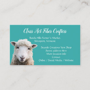 Schapen Gezicht Custom Garen Fiber Craft Shop Busi Visitekaartje