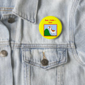 Schapen + Giraffe = Llama! Ronde Button 5,7 Cm (In situ)