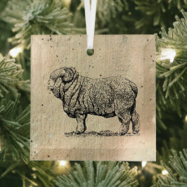 schapen glas ornament