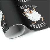 Schapen Hoera Funny Animal Pun Dark BG Cadeaupapier (Rol Hoek)