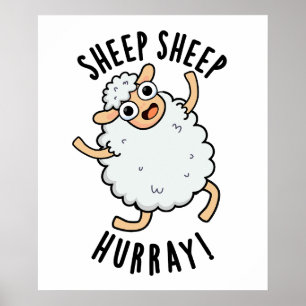 Schapen Hoera Funny Animal Pun Poster
