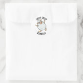 Schapen Hoera Funny Animal Pun Ronde Sticker (Tas)
