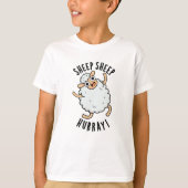 Schapen Hoera Funny Animal Pun T-shirt (Voorkant)
