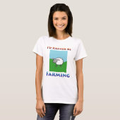 Schapen Ik wil liever boer zijn Vrouwen T-shirt (Voorkant volledig)