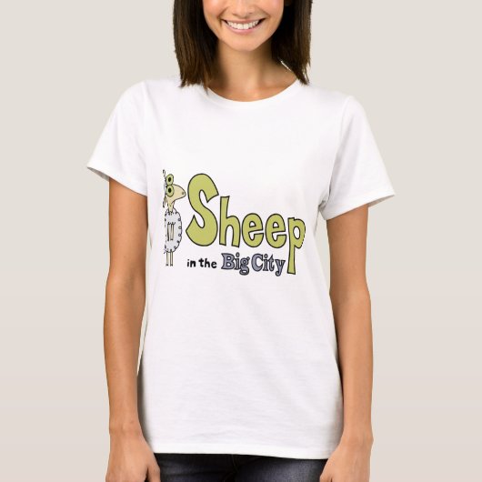 Schapen in de Big City T-shirt (Voorkant)