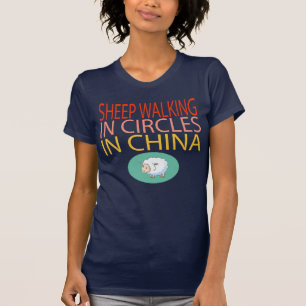 SCHAPEN IN DE CIRCLS IN CHINA T-SHIRT