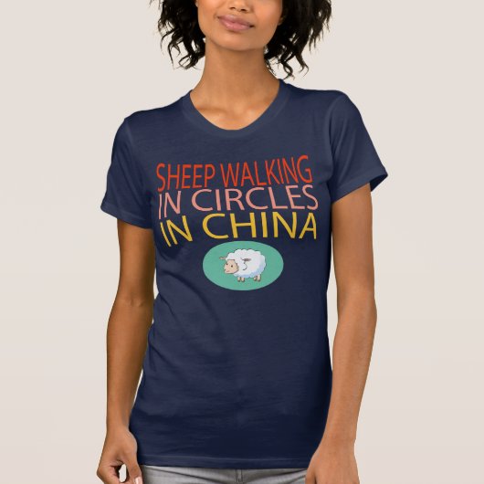 SCHAPEN IN DE CIRCLS IN CHINA T-SHIRT (Voorkant)