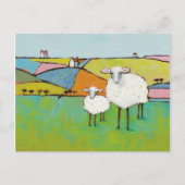 Schapen in de Meadow Briefkaart (Voorkant)