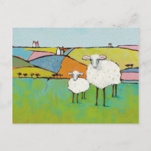 Schapen in de Meadow Briefkaart