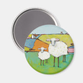 Schapen in de Meadow Magneet (Voorkant / Achterkant)