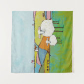 Schapen in de Meadow Wandkleed (Voorkant)