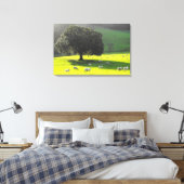 Schapen in de ochtendzon canvas afdruk (Insitu (Slaapkamer))