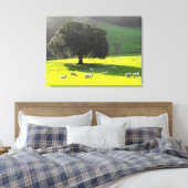 Schapen in de ochtendzon canvas afdruk (Insitu (Slaapkamer))