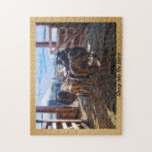 Schapen in de schuur legpuzzel (Verticaal)