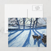 Schapen in de sneeuw van Derbyshire Briefkaart (Voorkant / Achterkant)