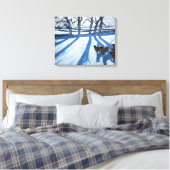 Schapen in de sneeuw van Derbyshire Canvas Afdruk (Insitu (Slaapkamer))
