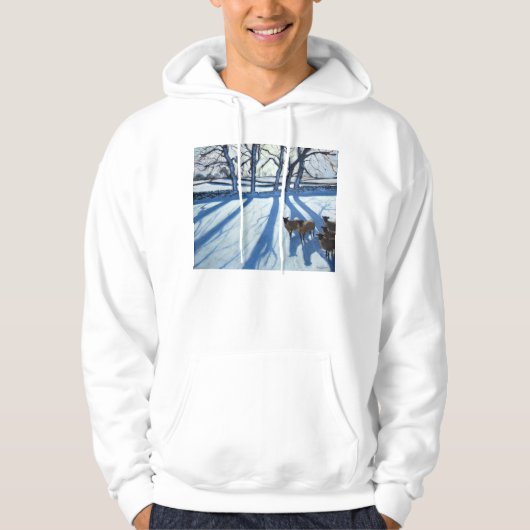 Schapen in de sneeuw van Derbyshire Hoodie (Voorkant)
